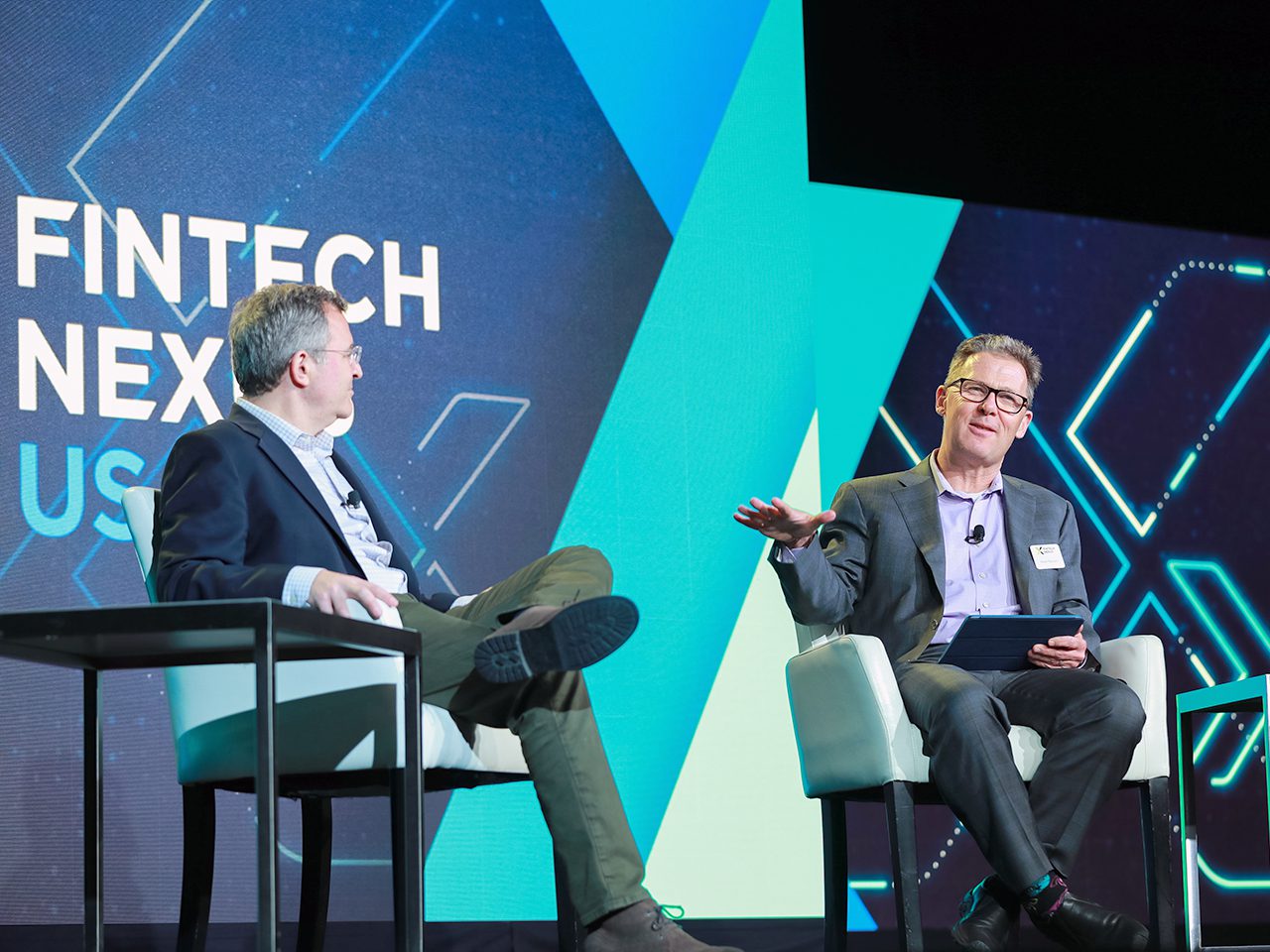 Matt Harris sits in with Peter Renton on the keynote stage at Fintech Nexus USA 2022 on May 25, 2022.