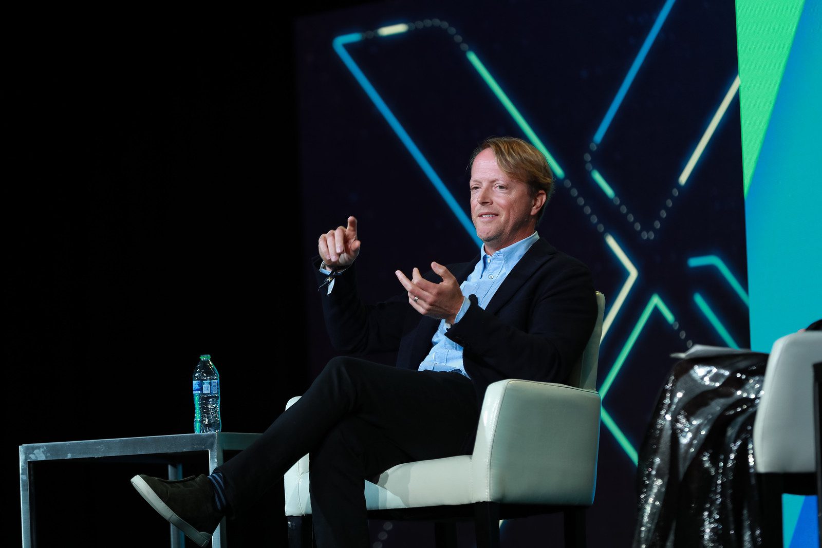 LendingClub's Scott Sanborn on the keynote stage at the Fintech Nexus USA Conference on May 26, 2022