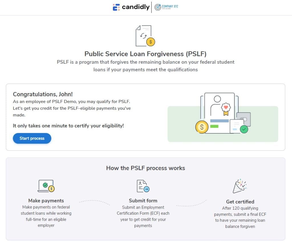 Public Service Loan Forgiveness program on Candidly
