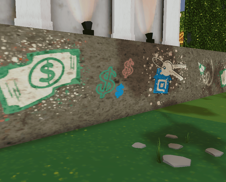 Quantic bank decentraland virtual bank graffiti