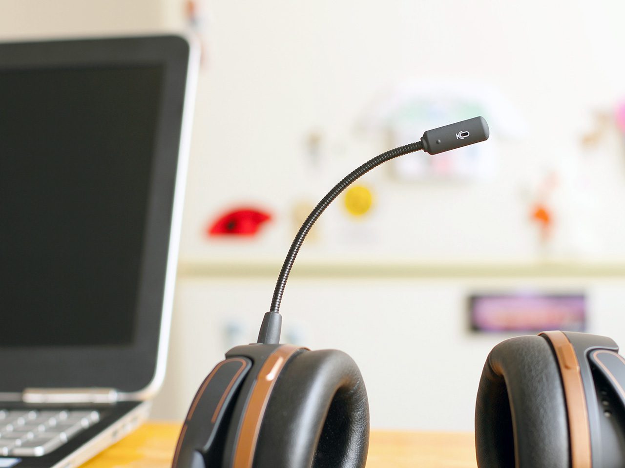 Headphones on a desk