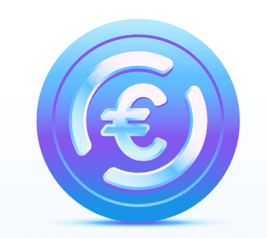 Euro coin photo illustration
