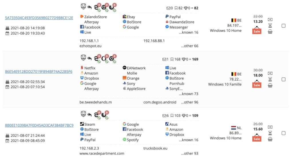 Botnets for sale on Genesis Marketplace