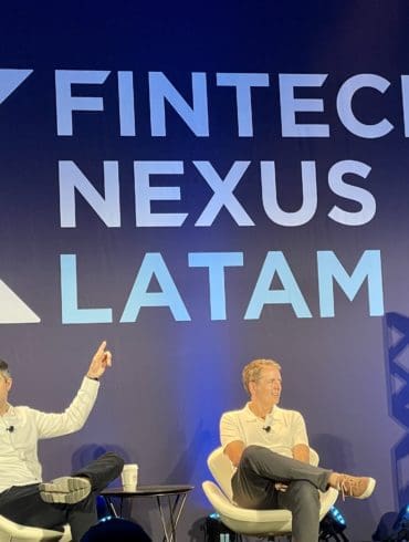 Mike Packer, QED Investors (left) chats with Steve McLaughlin FT Partners on the Latam keynote stage in Miami, Florida on December 13, 2022