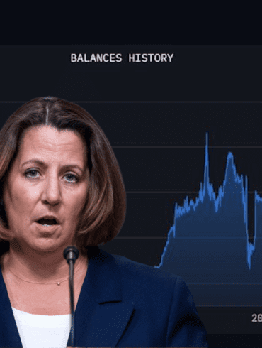 Lisa Monaco in front of Bitzlato balance history