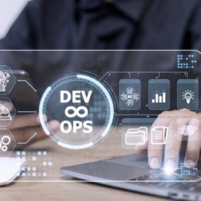 DevOps Methodology Development Operations agil programming technology concept.