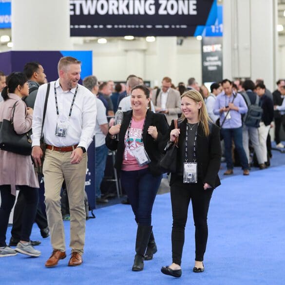 Networking area at Fintech Nexus USA 2022.