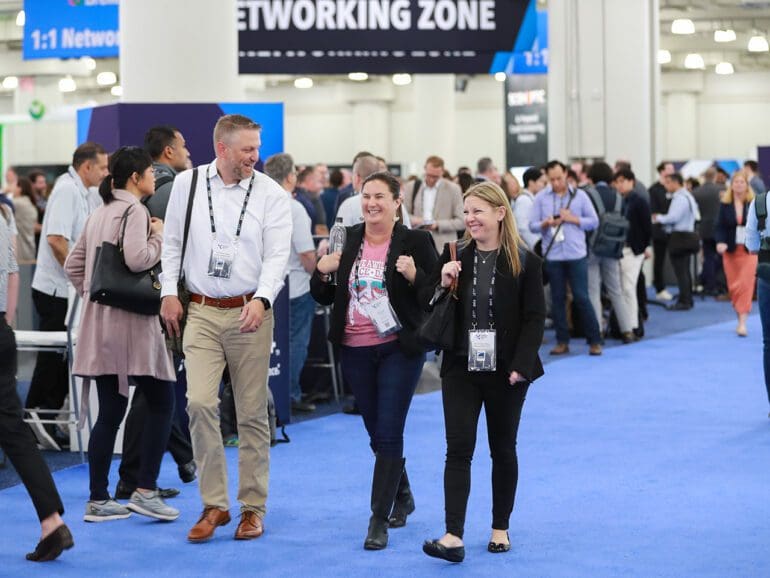 Networking area at Fintech Nexus USA 2022.