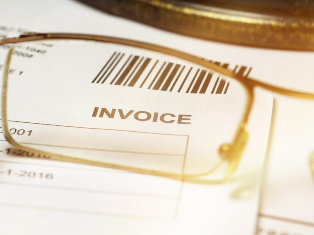 Invoice and financial statements through reading glasses