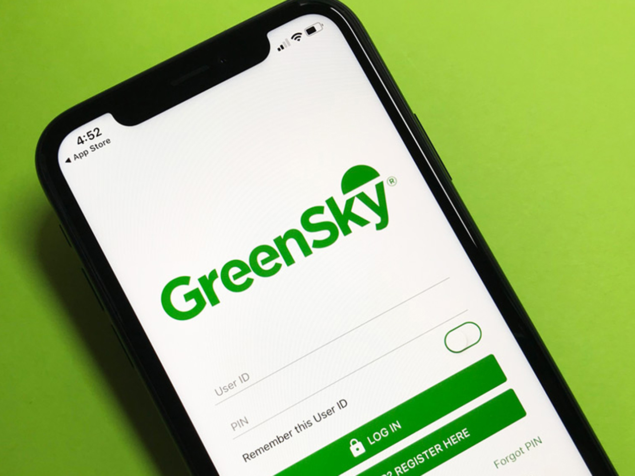 GreenSky app screen grab