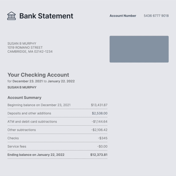 bank statement fraud scan - Inscribe