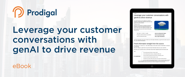 Prodigal ebook: Leverage your conversations with GenAi to Drive Revenue